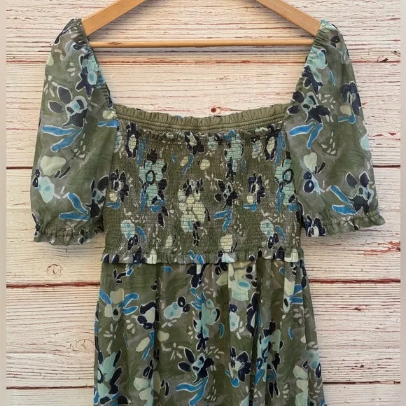 Wilfred Laken Short Sleeve Mini Dress in Sage Frost/Blues Sz M - Picture 11 of 16